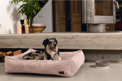 Designed by Lotte hondenmand Ribbed Roze