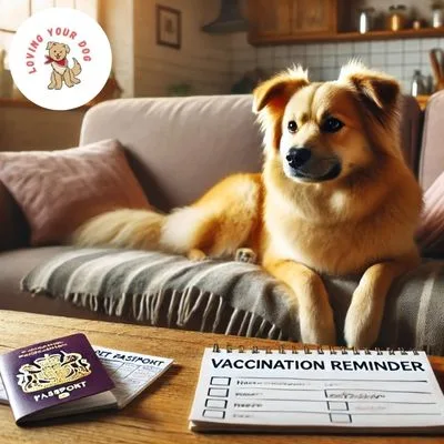 vaccinatie hond op de bank