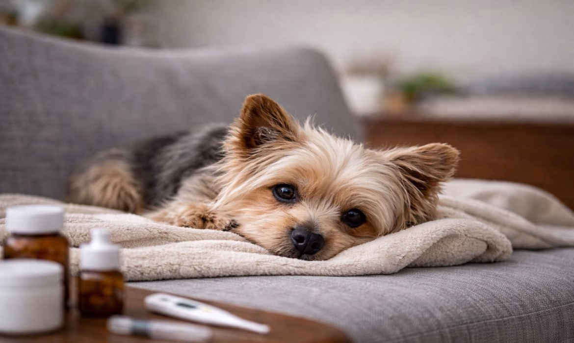 symptomen vergiftiging hond bij yorkshire terrier sloom en ziek gedrag